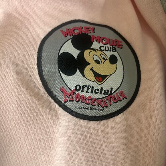 Disney 100 Mickey Mouse Club Varsity Jacket Women’s Small Pink Gray Letterman - Picture 7 of 16